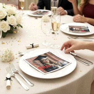Into The Next Era Class of 2026 Graduation Photo Napkin