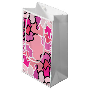 Into The Pink Mid Century Geometric Pattern Art Small Gift Bag