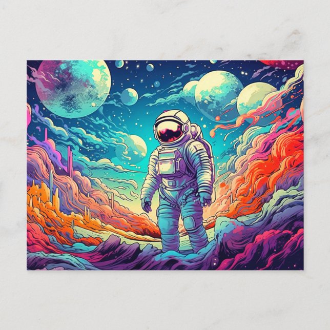 Into The Unknown Illustration Postcard (Front)