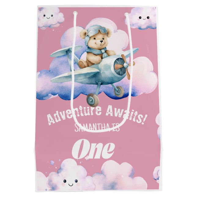 Into the Wild Blue Yonder: Teddy's Birthday Medium Gift Bag (Back)