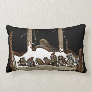 Into the Winter Night Lumbar Cushion