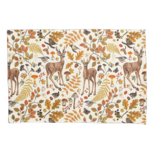 Into the woods/Autumn deer on off white Pillowcase