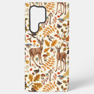 Into the woods/Autumn deer on off white Samsung Galaxy Case