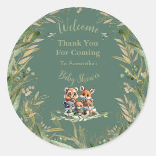 Into the Woods: Baby Shower Thank You Classic Round Sticker