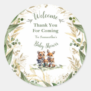 Into the Woods: Baby Shower Thank You Classic Round Sticker