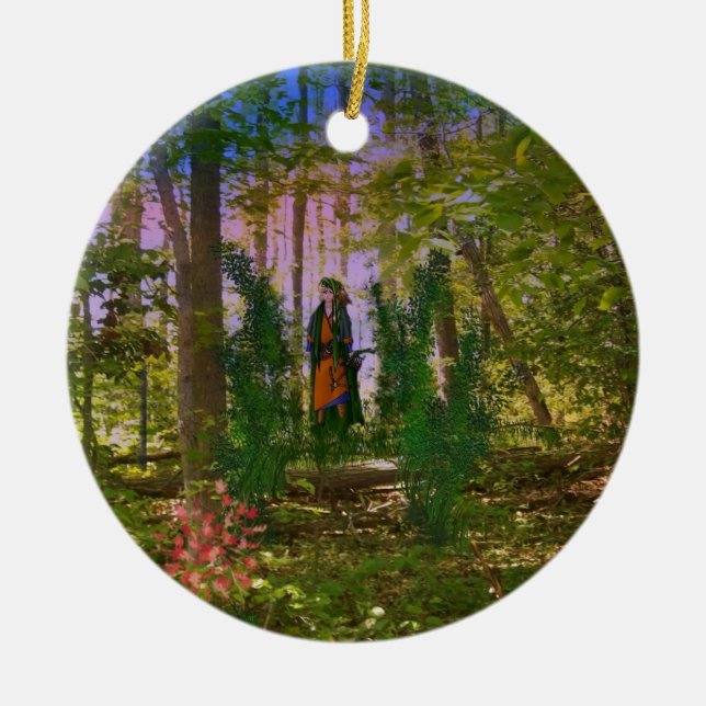 Into the woods ceramic tree decoration (Front)