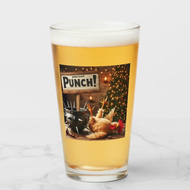 Intoxicated Chicken Glass (Front Filled)