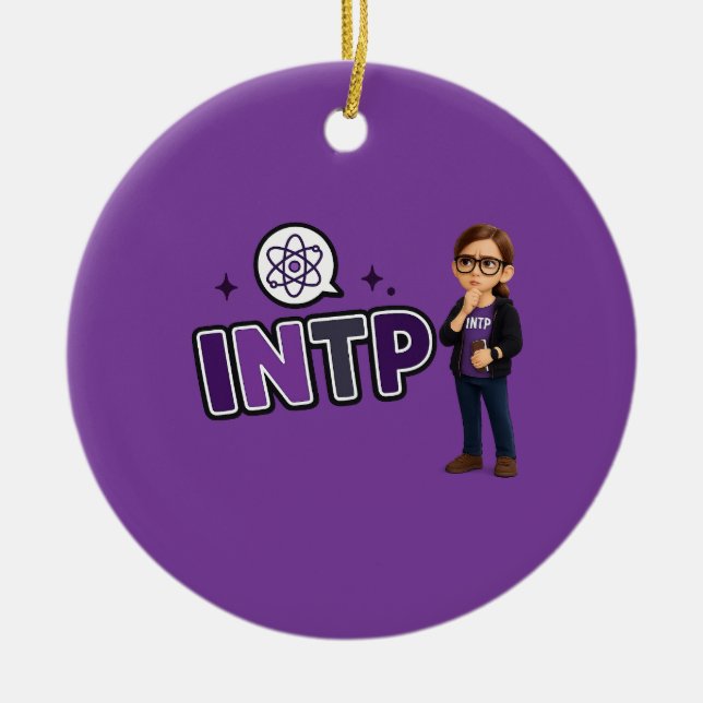 INTP — The Investigative Mind Ceramic Tree Decoration (Front)
