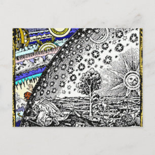 Intracate Celestial sphere Sun Moon Stars Planets Postcard