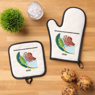 Intracellular Housecleaning Inside Endomembrane Oven Mitt & Pot Holder Set