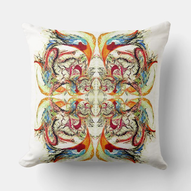 Intricate abstract pattern two sides cushion (Front)