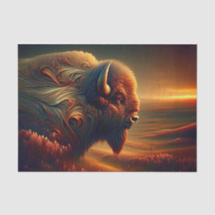 Intricate American Southwest Bison Decoupage  Tissue Paper