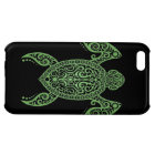 Intricate Black and Green Sea Turtle