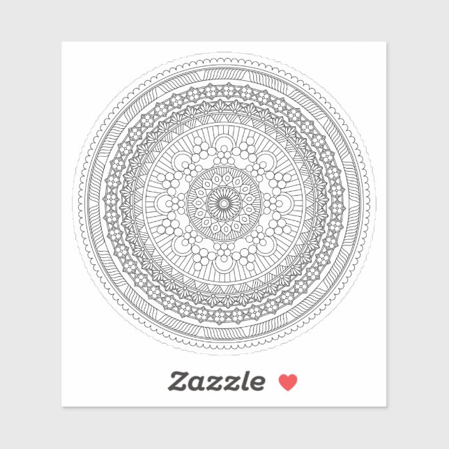 Intricate Black and White Mandala v3 (Sheet)