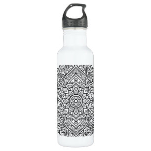Intricate Black Line Mandala Art 710 Ml Water Bottle