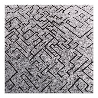 Intricate Black & White Labyrinth Maze Photo Print