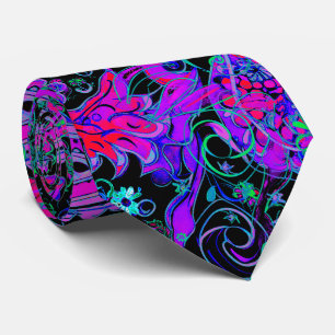 Intricate Blue Purple Paisley Tie
