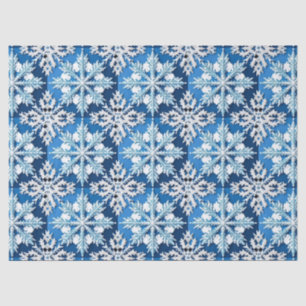 Intricate Blue Snowflake Design  Tissue Paper