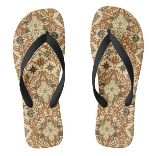 Intricate Bohemian Ethnic Flip Flops