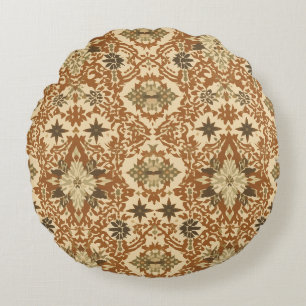 Intricate Bohemian Ethnic Round Cushion