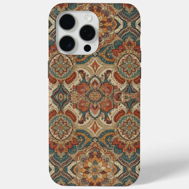 Intricate Bohemian Mandala Pattern Phone Case (Back)