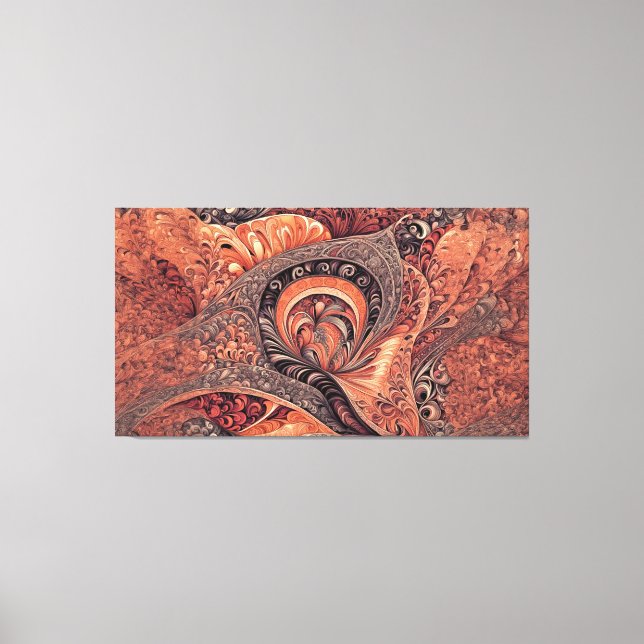 Intricate Boho Abstract Mandala Pattern Canvas Print (Front)