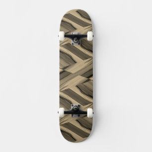 Intricate Brown Marble Pattern Skateboard