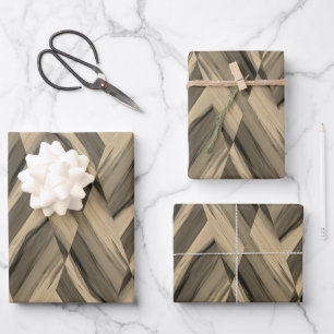Intricate Brown Marble Pattern Wrapping Paper Sheet