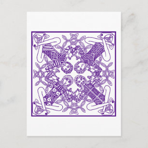 Intricate Celtic Knot Interconnected Symbolism Postcard