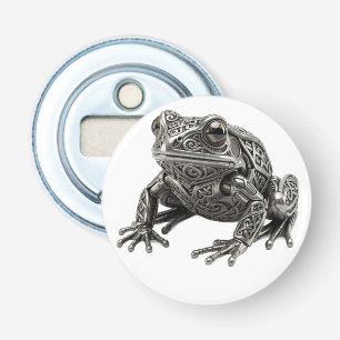 Intricate Celtic Silver Frog Mechanical Sculpture Bottle Opener