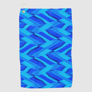 Intricate Cobalt Blue Marble Pattern Golf Towel