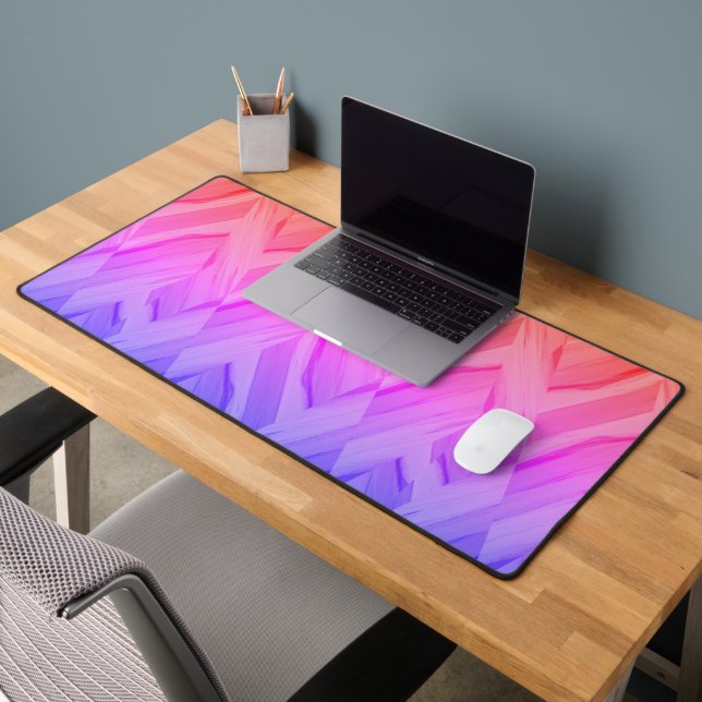 Intricate Coral and Pink Hues Marble Pattern Desk Mat (Office 2)