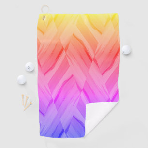 Intricate Coral and Pink Hues Marble Pattern Golf Towel