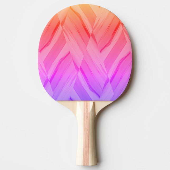 Intricate Coral and Pink Hues Marble Pattern Ping Pong Paddle (Front)