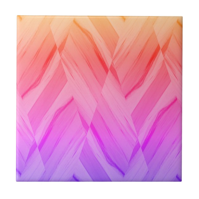 Intricate Coral and Pink Hues Marble Pattern Tile (Front)