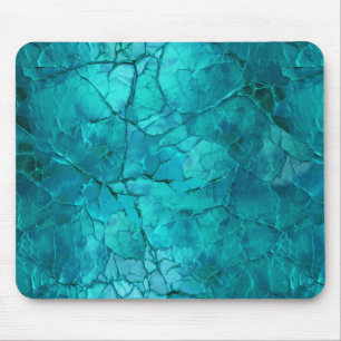 Intricate Cracks, Lines in Teal and Turquoise Mouse Mat