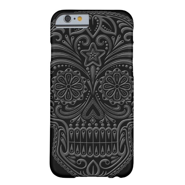 Intricate Dark Sugar Skull Case-Mate iPhone Case (Back)