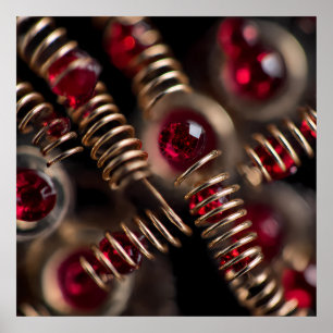 Intricate Detail: Clockwork Springs and Rubies Poster