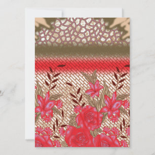 Intricate fabric design featuring floral patterns 