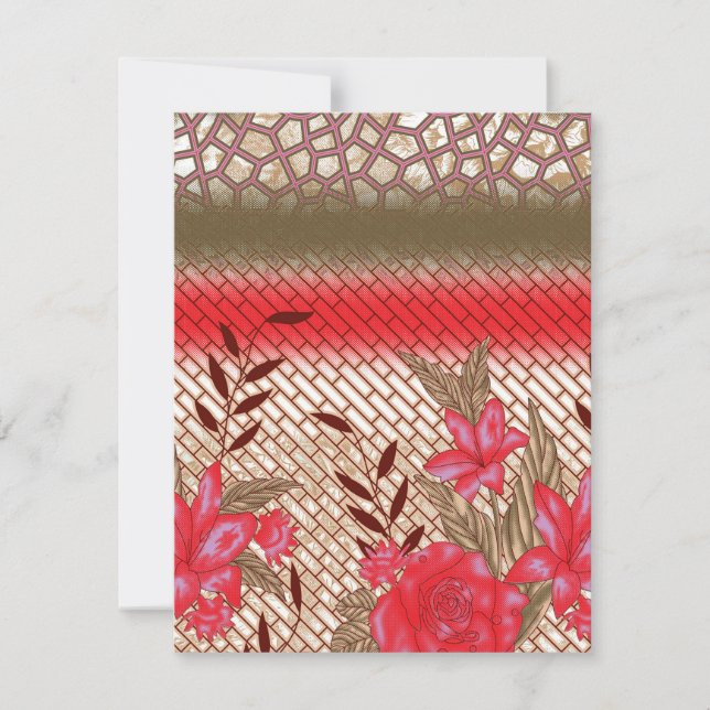 Intricate fabric design featuring floral patterns  card (Front)