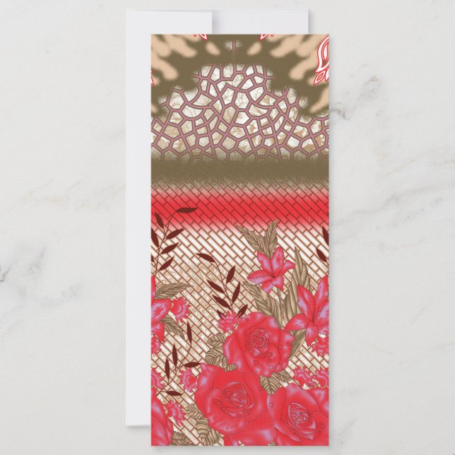 Intricate fabric design featuring floral patterns  card (Front)