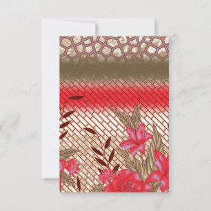 Intricate fabric design featuring floral patterns invitation