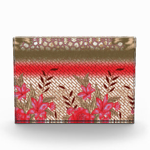 Intricate fabric design featuring floral patterns photo block