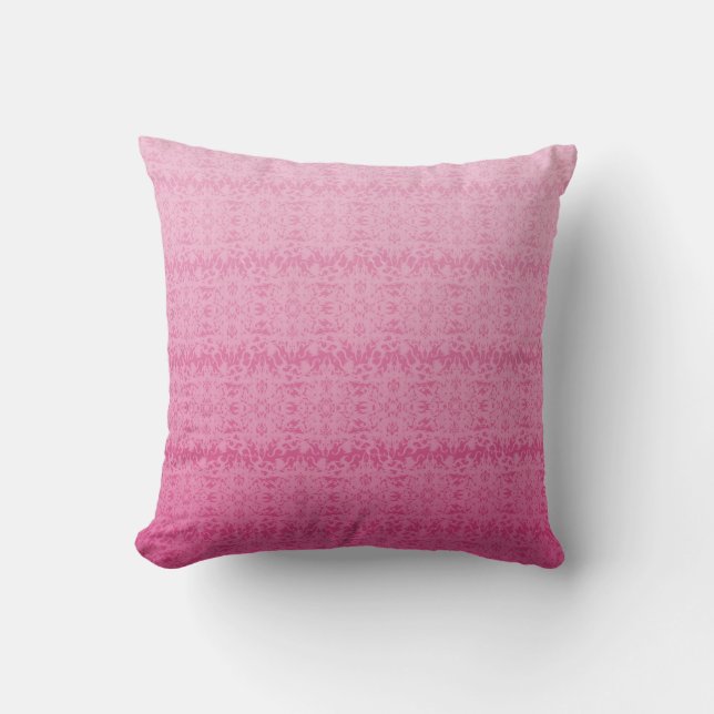 Intricate Fleur De Lis Texture in Pink Cushion (Front)