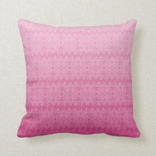Intricate Fleur De Lis Texture in Pink Cushion