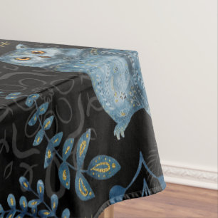 Intricate floral and paisley pattern tablecloth