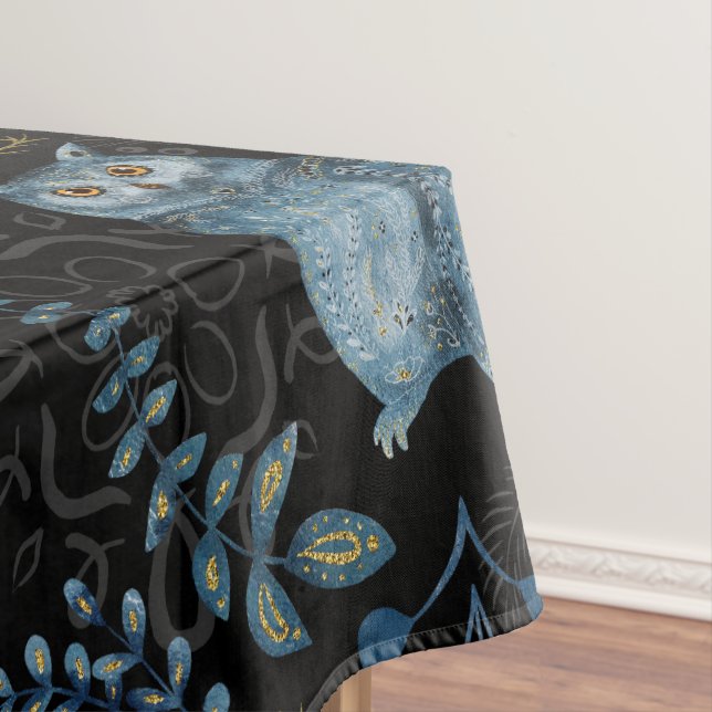 Intricate  floral and paisley  pattern  tablecloth (In Situ)