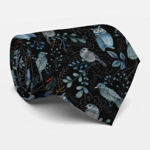 Intricate floral and paisley pattern tie