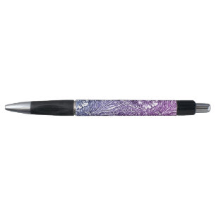 Intricate Floral Design in Purple Hues and White
