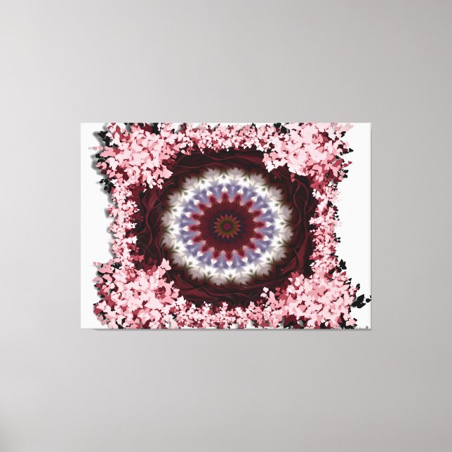 Intricate Floral Mandala Design Canvas Print (Front)
